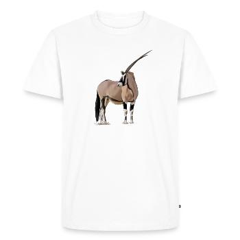 Gazelle - T-shirt Premium bio Homme - blanc - Devant - Nico (187cm)