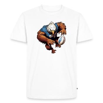 Eagle Rugby - T-shirt Premium bio Homme - blanc - Devant - Nico (187cm)