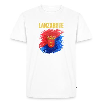 Conception des armoiries de l’île de Lanzarote - T-shirt Premium bio Homme - blanc - Devant - Nico (187cm)
