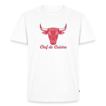 Kitchen bull illustration - Men's Premium Organic T-Shirt - white - Front - Nico (187cm)