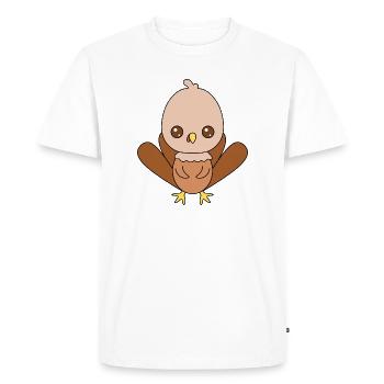 Conception de personnage de dinde mignonne - T-shirt Premium bio Homme - blanc - Devant - Nico (187cm)