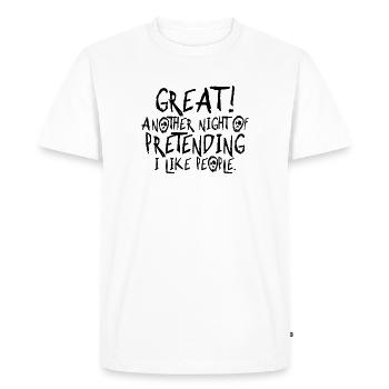 Génial! Drôle Introver Halloween Cadeau - T-shirt Premium bio Homme - blanc - Devant - Nico (187cm)