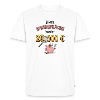 The advertising space - Men's Premium Organic T-Shirt - white - Front - Nico (187cm)