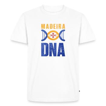 Madeira DNA motif design - Men's Premium Organic T-Shirt - white - Front - Nico (187cm)
