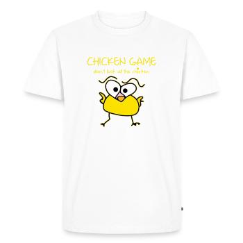 jeu de poulet amusant - T-shirt Premium bio Homme - blanc - Devant - Nico (187cm)