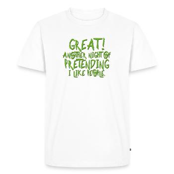 Génial! Drôle Introver Halloween Cadeau - T-shirt Premium bio Homme - blanc - Devant - Nico (187cm)