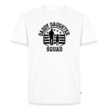 Papa Fille Squad Assorti Père Fille - T-shirt Premium bio Homme - blanc - Devant - Nico (187cm)