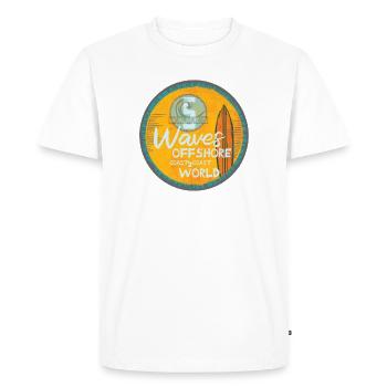 Surf Waves Offshore Design - Men's Premium Organic T-Shirt - white - Front - Nico (187cm)