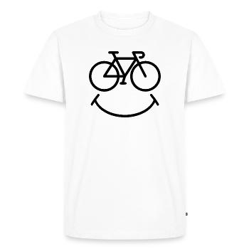 Vélo Cyclisme Bicyclette  VTT Bicross BMX Sport - T-shirt Premium bio Homme - blanc - Devant - Nico (187cm)