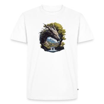 Dragon Dragon - Men's Premium Organic T-Shirt - white - Front - Nico (187cm)