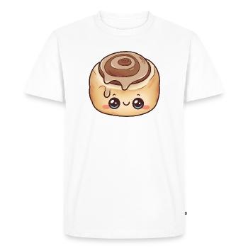Cute Cinnamon Roll Kawaii - Men's Premium Organic T-Shirt - white - Front - Nico (187cm)