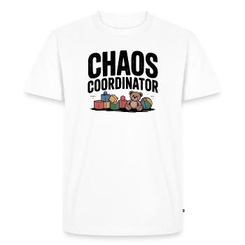 Chaos Coordinator - Men's Premium Organic T-Shirt - white - Front - Nico (187cm)
