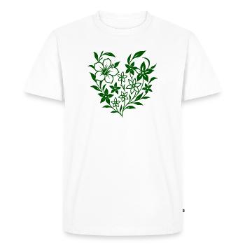 Floral design with hand-drawn flowers - Men's Premium Organic T-Shirt - white - Front - Nico (187cm)
