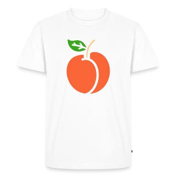 Pêche Minimaliste et Éclatante Nectarine - T-shirt Premium bio Homme - blanc - Devant - Nico (187cm)
