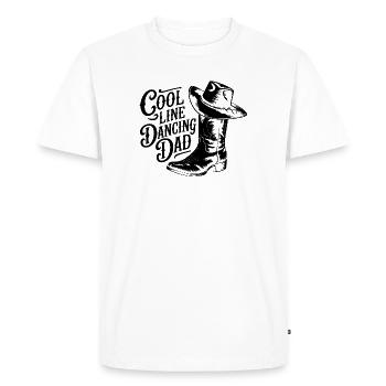 Danse en ligne Papa Cooler Danse en ligne Papa - T-shirt Premium bio Homme - blanc - Devant - Nico (187cm)
