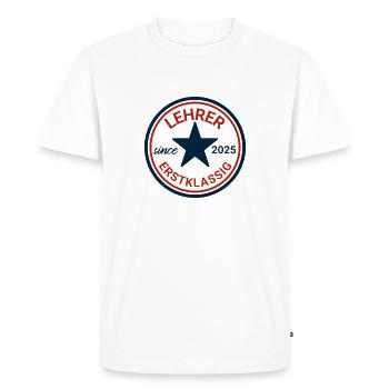Teacher Tattoo Design 2025 - Men's Premium Organic T-Shirt - white - Front - Nico (187cm)