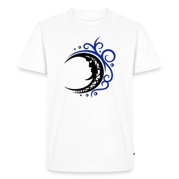 Lune mystique de style tribal - T-shirt Premium bio Homme - blanc - Devant - Nico (187cm)