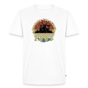 20th Birthday Rocking the Crowd DRM 09/2005 - Men's Premium Organic T-Shirt - white - Front - Nico (187cm)