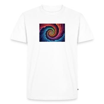 Colorful Galactic Vortex - Men's Premium Organic T-Shirt - white - Front - Nico (187cm)