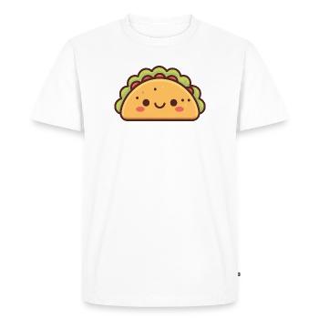 Cute Taco Food Lover - Men's Premium Organic T-Shirt - white - Front - Nico (187cm)