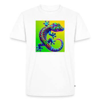 Gecko - T-shirt Premium bio Homme - blanc - Devant - Nico (187cm)