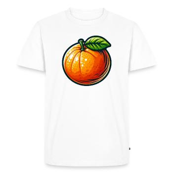 Orange stylisée Zeste éclatant - T-shirt Premium bio Homme - blanc - Devant - Nico (187cm)
