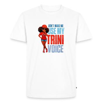 Trinité-et-Tobago Trini - T-shirt Premium bio Homme - blanc - Devant - Nico (187cm)