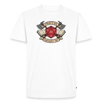 You Can Certainly Try RPG Tabletop DM Favorite  - Men's Premium Organic T-Shirt - white - Front - Nico (187cm)