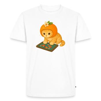 Chat en Fruït Éclatante pour Enfants - T-shirt Premium bio Homme - blanc - Devant - Nico (187cm)
