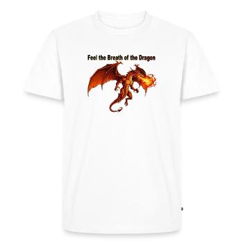 Conception du souffle du dragon ardent - T-shirt Premium bio Homme - blanc - Devant - Nico (187cm)