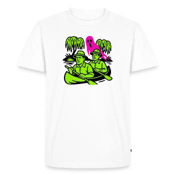 Ghost in the jungle - Men's Premium Organic T-Shirt - white - Front - Nico (187cm)