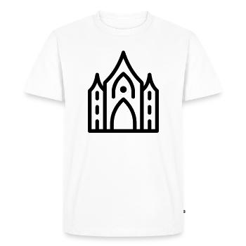 cathédrale - T-shirt Premium bio Homme - blanc - Devant - Nico (187cm)