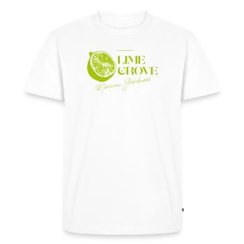 Lime Grove Logo de la bonté mexicaine - T-shirt Premium bio Homme - blanc - Devant - Nico (187cm)