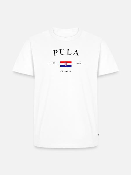 Pula Croatia – Holiday Souvenir &amp; Gift - Men's Premium Organic T-Shirt - white