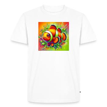 Poisson-clown - T-shirt Premium bio Homme - blanc - Devant - Nico (187cm)