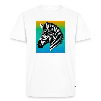 zèbre - T-shirt Premium bio Homme - blanc - Devant - Nico (187cm)