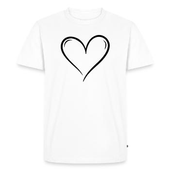 Illustration d’icône de cœur - T-shirt Premium bio Homme - blanc - Devant - Nico (187cm)