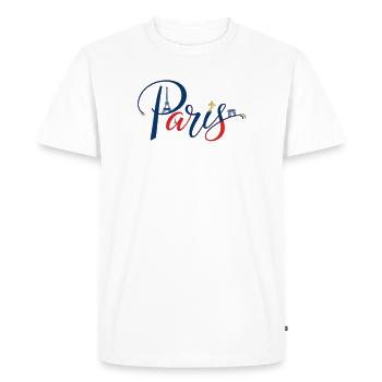 The authentic Paris souvenir - Men's Premium Organic T-Shirt - white - Front - Nico (187cm)