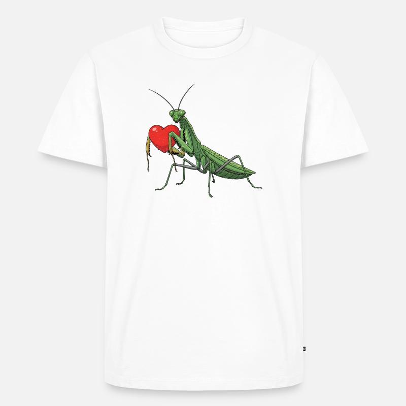 Mantide religiosa - Maglietta ecologica premium da uomo - bianco