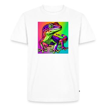 Gecko - T-shirt Premium bio Homme - blanc - Devant - Nico (187cm)