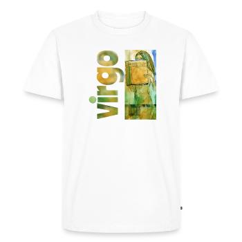 Signe du zodiaque Vierge - T-shirt Premium bio Homme - blanc - Devant - Nico (187cm)