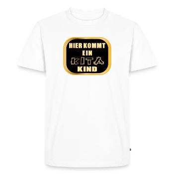 GARDERIE KITAKIND POUR TOUT-PETITS - T-shirt Premium bio Homme - blanc - Devant - Nico (187cm)