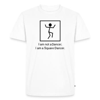 Je suis un danseur carré - T-shirt Premium bio Homme - blanc - Devant - Nico (187cm)