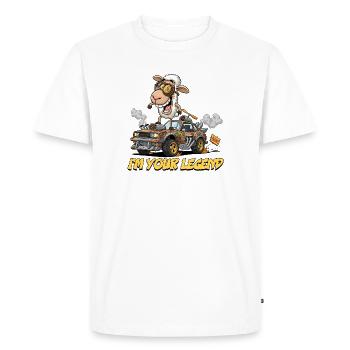 Sheep Racer Car Custom Design - Men's Premium Organic T-Shirt - white - Front - Nico (187cm)