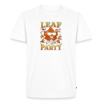 Feuille de la fête Bonne récolte d'automne Feuille d'automne - T-shirt Premium bio Homme - blanc - Devant - Nico (187cm)