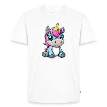 Personnage mignon de bébé licorne - T-shirt Premium bio Homme - blanc - Devant - Nico (187cm)
