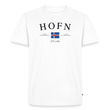 Höfn Island – Holiday Souvenir &amp; Gift - Men's Premium Organic T-Shirt - white - Front - Nico (187cm)