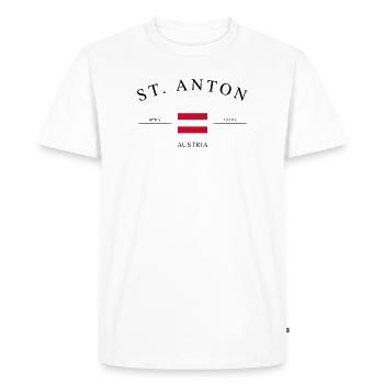 St. Anton, Autriche – Souvenirs et cadeaux de Noël - T-shirt Premium bio Homme - blanc - Devant - Nico (187cm)