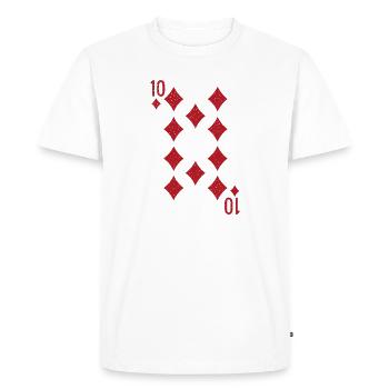 Dix diamants Rami Double Tête - T-shirt Premium bio Homme - blanc - Devant - Nico (187cm)