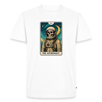 Astronaut with skull and starry sky - Men's Premium Organic T-Shirt - white - Front - Nico (187cm)